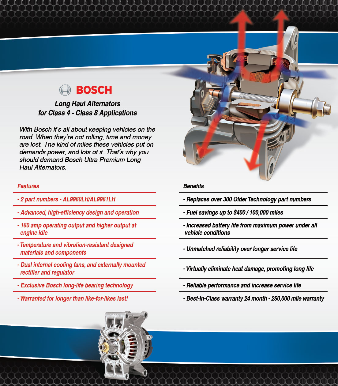 Bosch Long-Haul Alternators